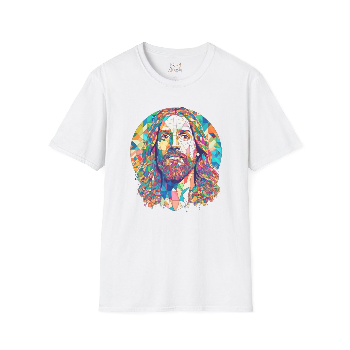 Colorful Jesus Graphic Unisex Softstyle T-Shirt - Spiritual Fashion for Everyday Wear