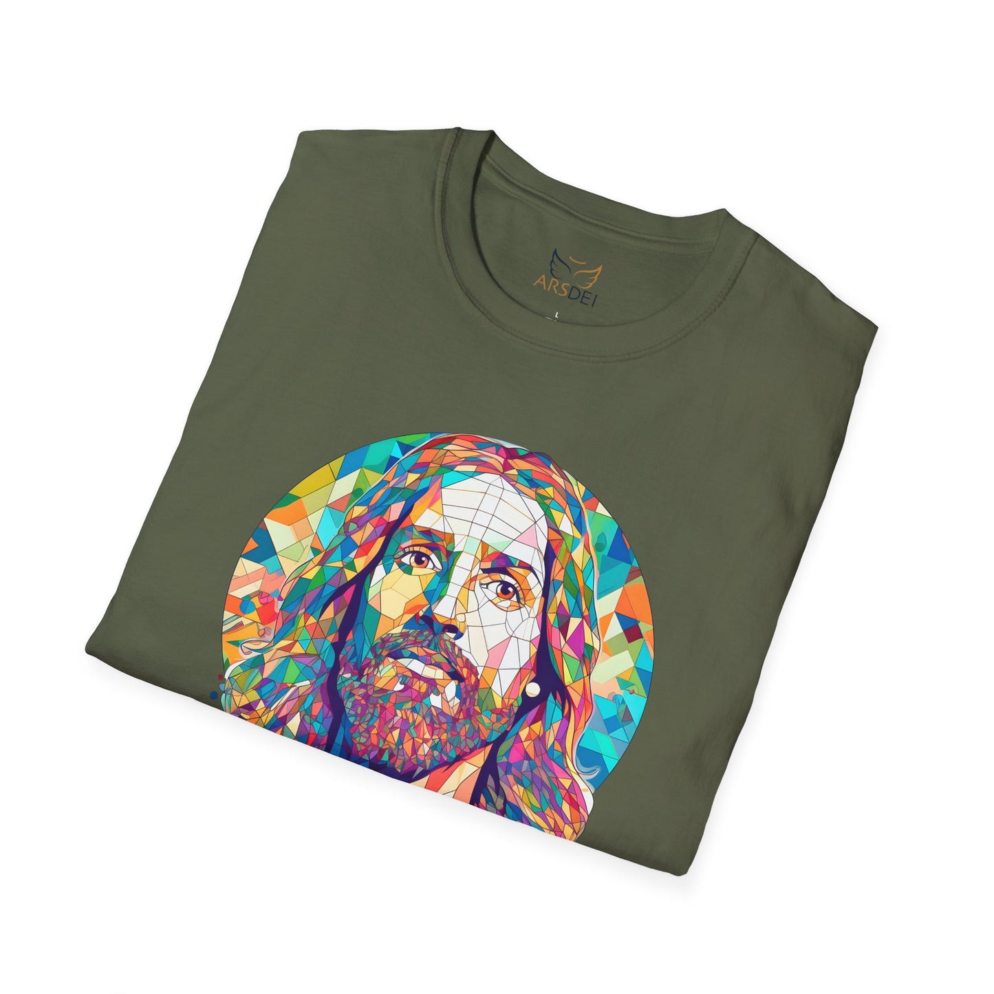 Colorful Jesus Graphic Unisex Softstyle T-Shirt - Spiritual Fashion for Everyday Wear