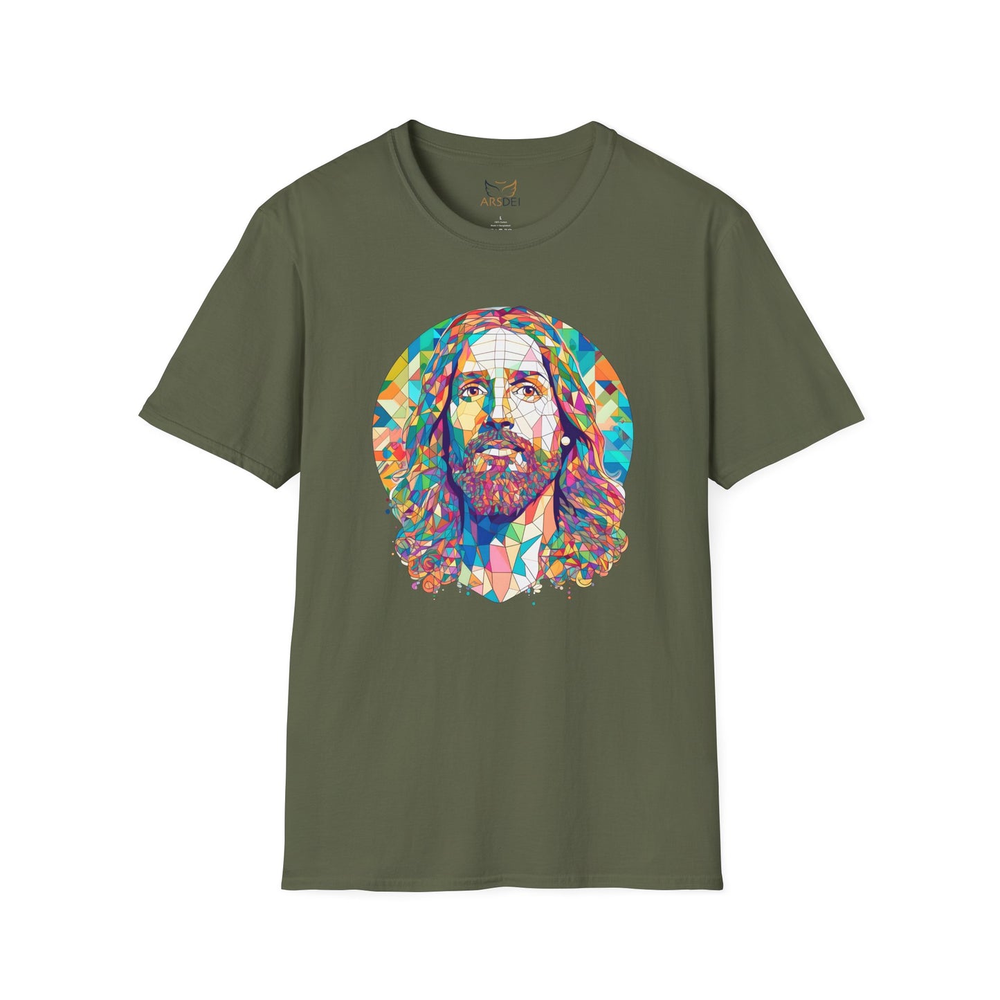 Colorful Jesus Graphic Unisex Softstyle T-Shirt - Spiritual Fashion for Everyday Wear