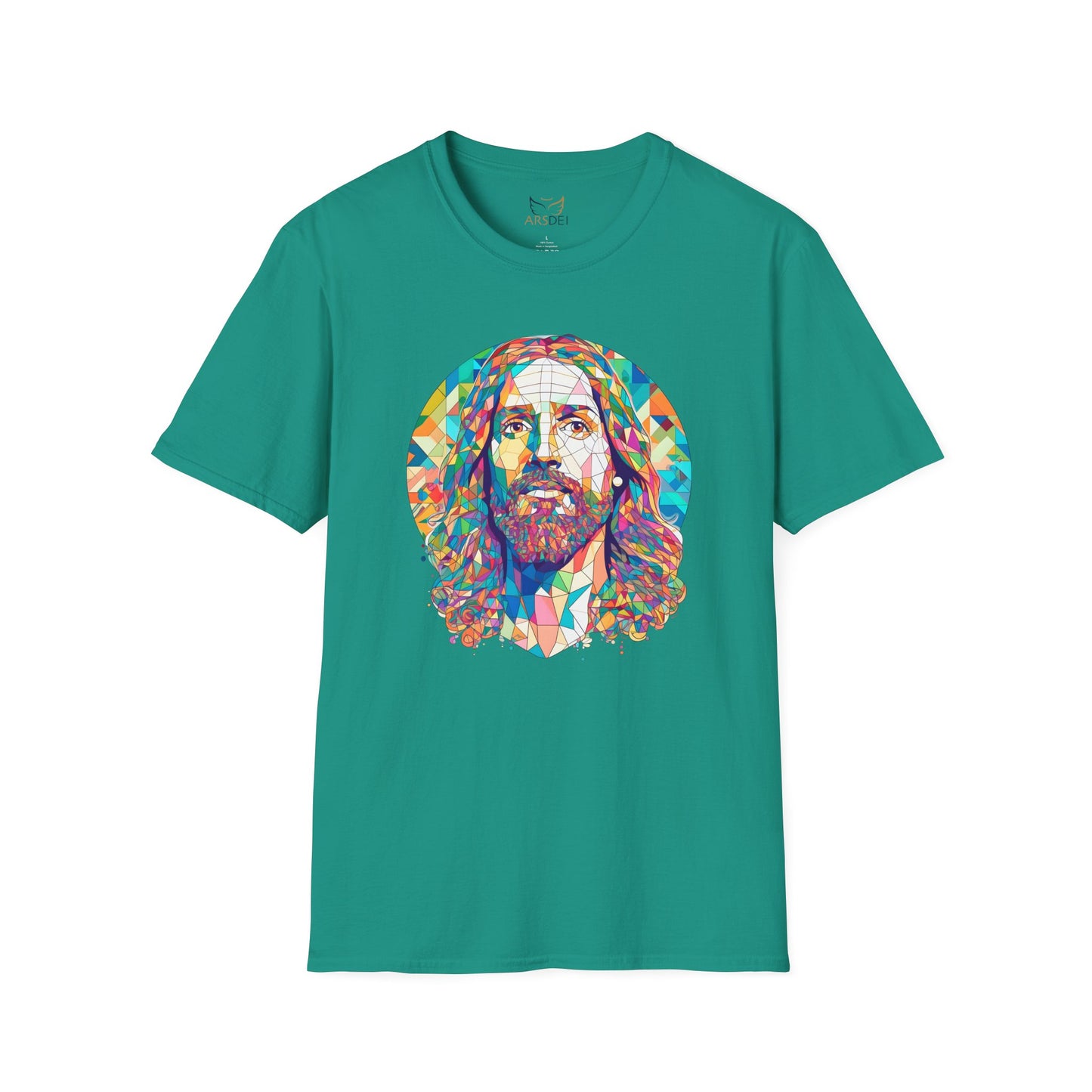 Colorful Jesus Graphic Unisex Softstyle T-Shirt - Spiritual Fashion for Everyday Wear