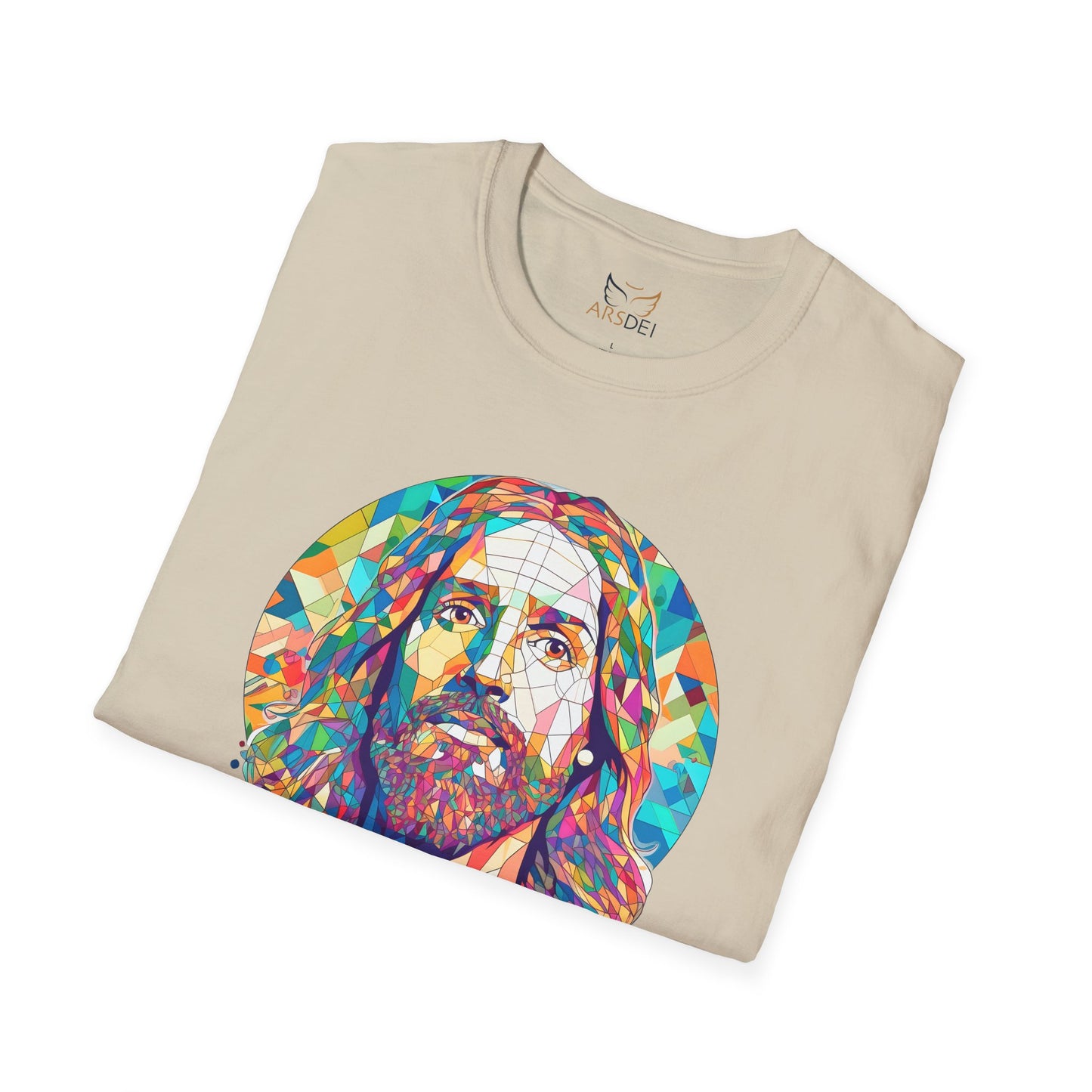 Colorful Jesus Graphic Unisex Softstyle T-Shirt - Spiritual Fashion for Everyday Wear