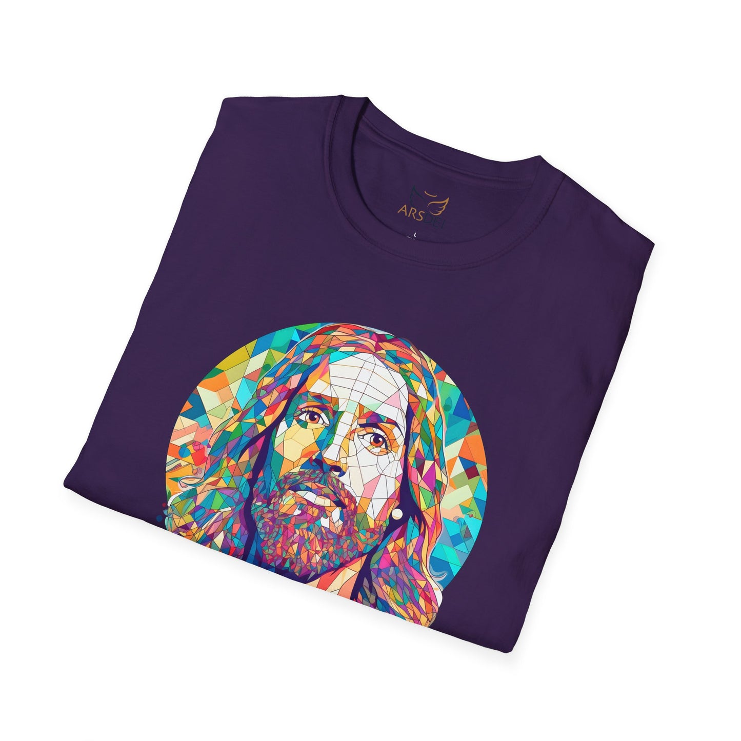 Colorful Jesus Graphic Unisex Softstyle T-Shirt - Spiritual Fashion for Everyday Wear