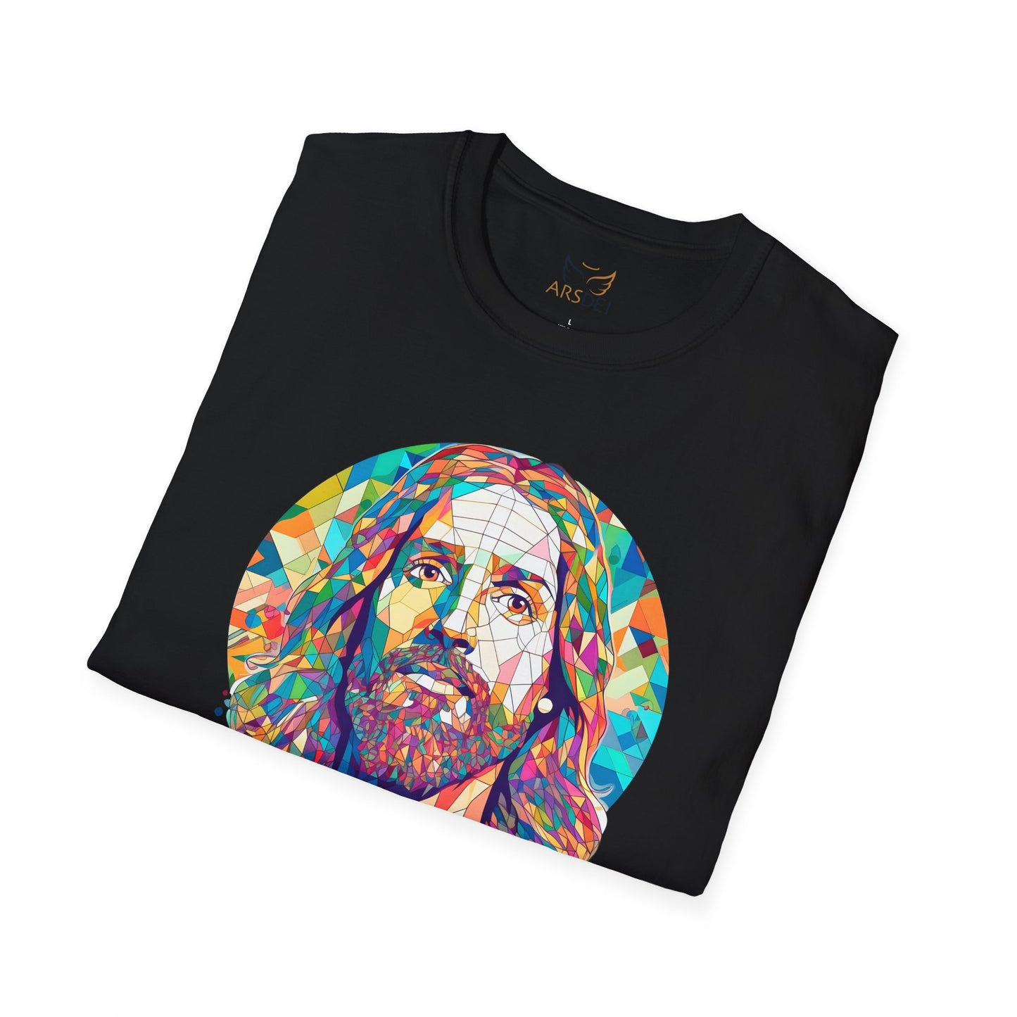Colorful Jesus Graphic Unisex Softstyle T-Shirt - Spiritual Fashion for Everyday Wear