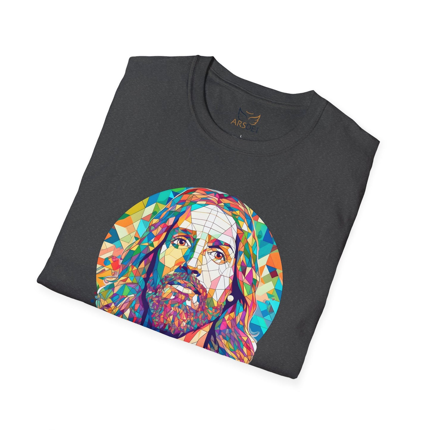 Colorful Jesus Graphic Unisex Softstyle T-Shirt - Spiritual Fashion for Everyday Wear