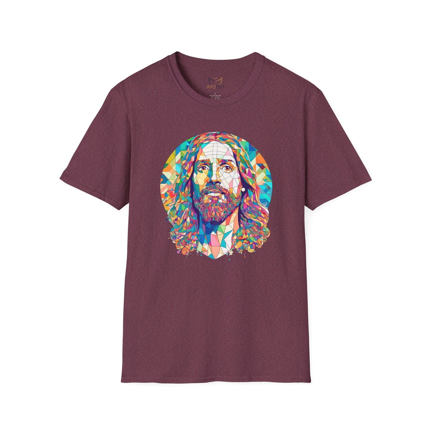 Colorful Jesus Graphic Unisex Softstyle T-Shirt - Spiritual Fashion for Everyday Wear