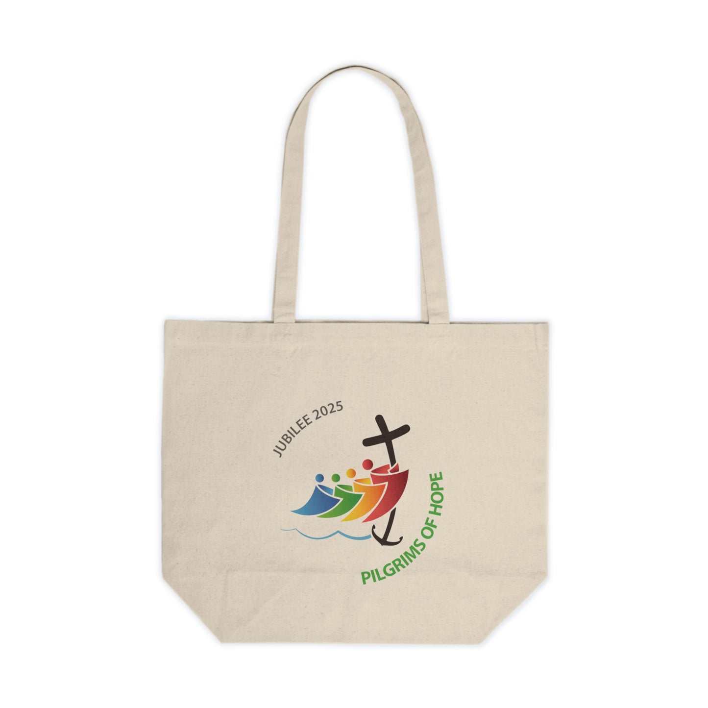 Jubilee 2025 Canvas Shopping Tote - Pilgrims of Hope Design