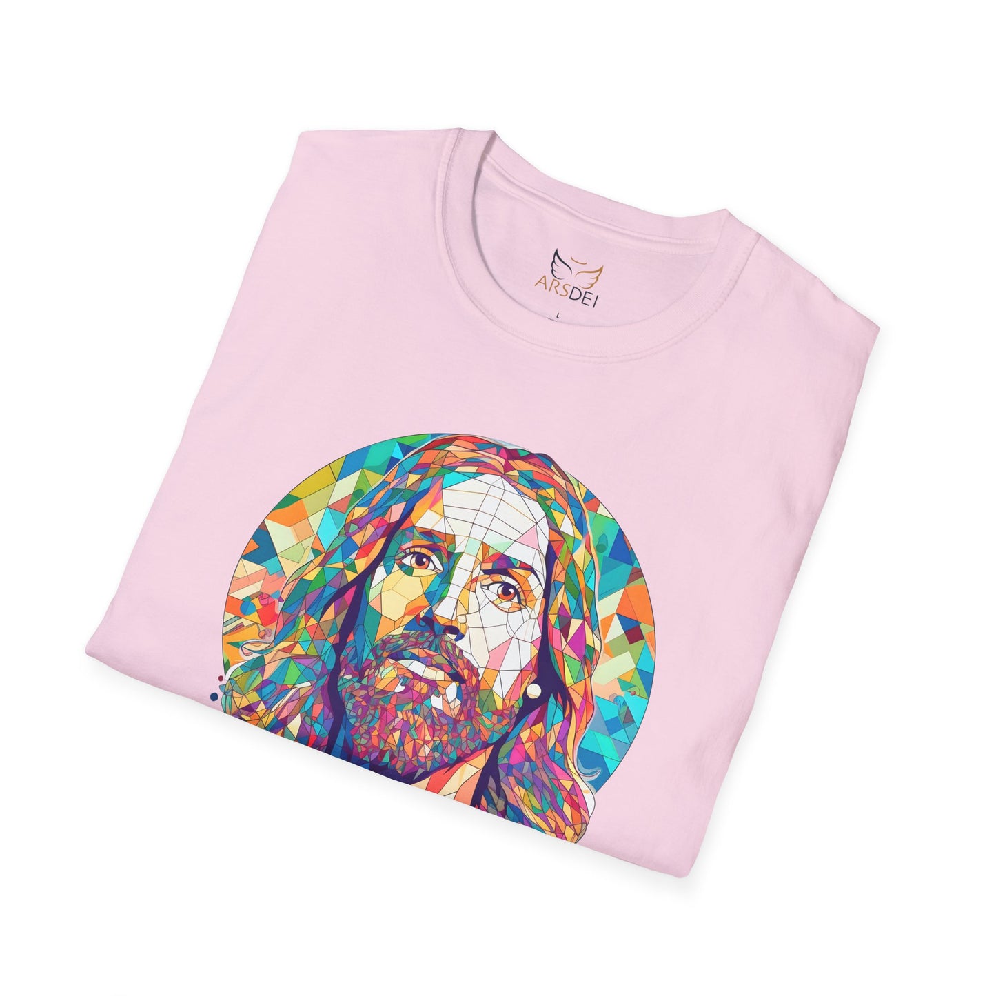 Colorful Jesus Graphic Unisex Softstyle T-Shirt - Spiritual Fashion for Everyday Wear
