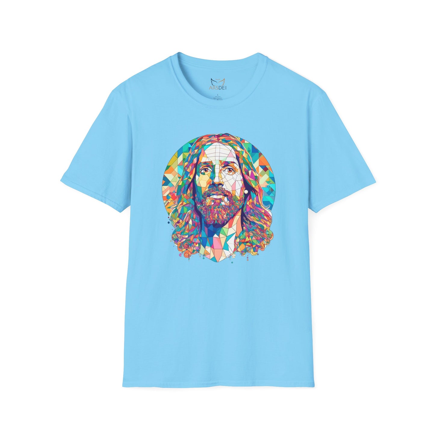 Colorful Jesus Graphic Unisex Softstyle T-Shirt - Spiritual Fashion for Everyday Wear