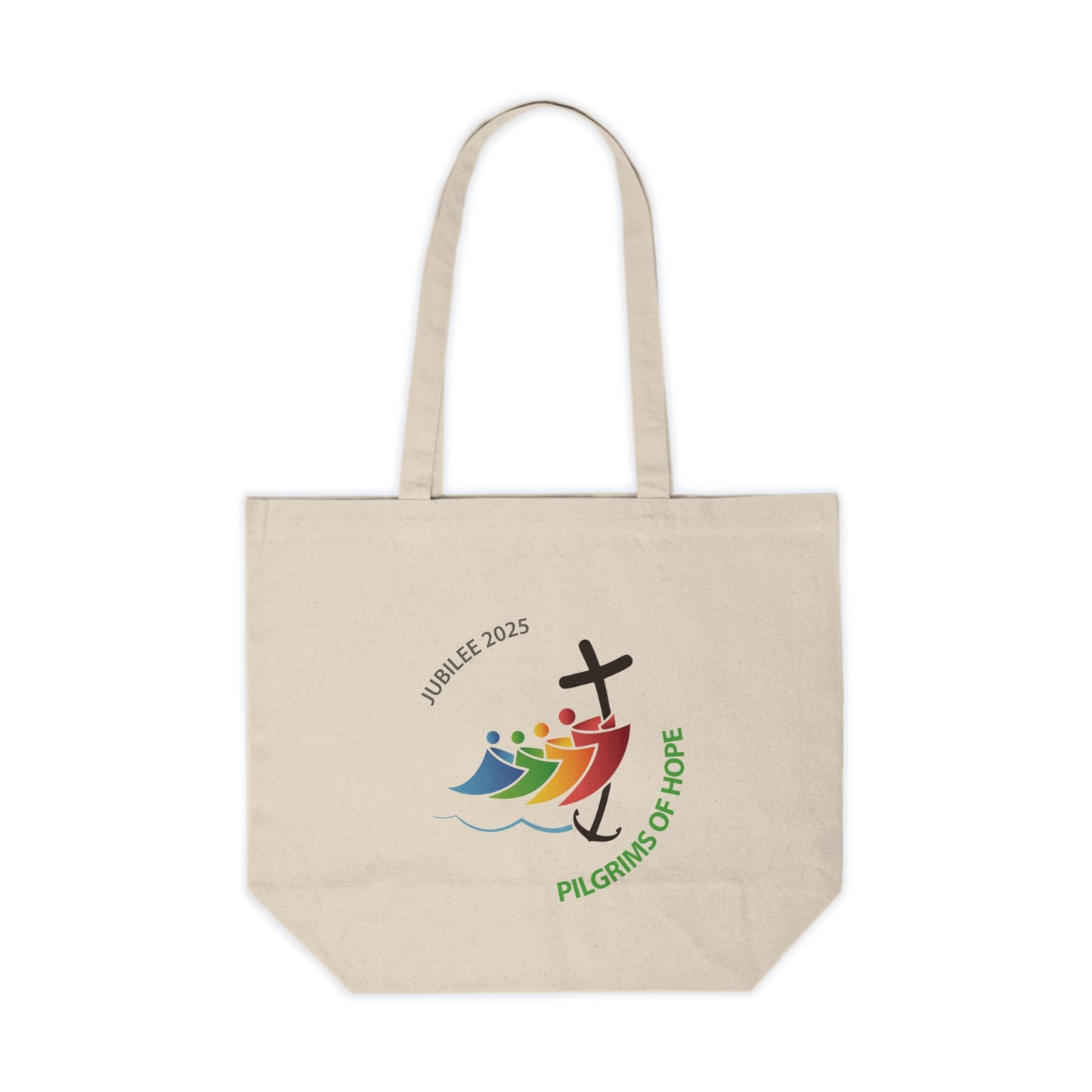 Jubilee 2025 Canvas Shopping Tote - Pilgrims of Hope Design