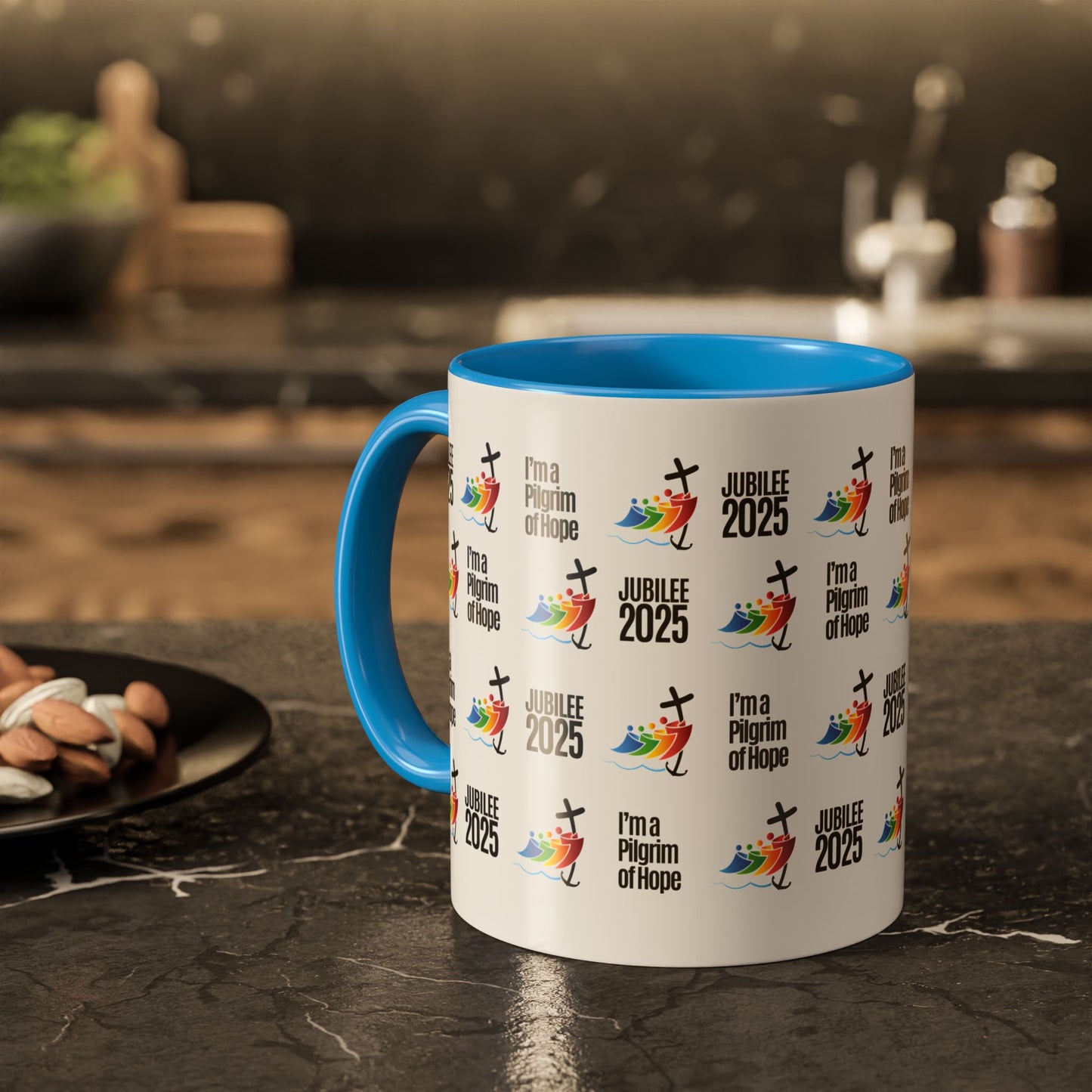 Inspirational Colored Mug - Jubilee 2025 - I'm a Pilgrim of Hope