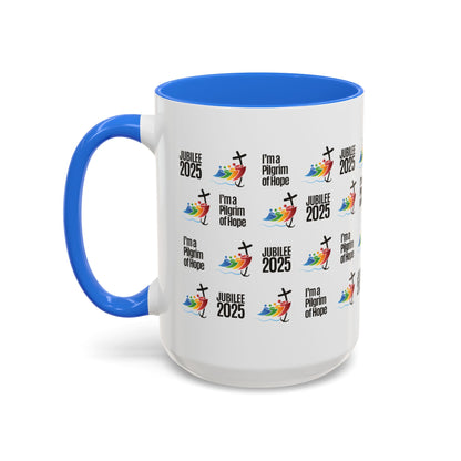 Inspirational Colored Mug - Jubilee 2025 - I'm a Pilgrim of Hope