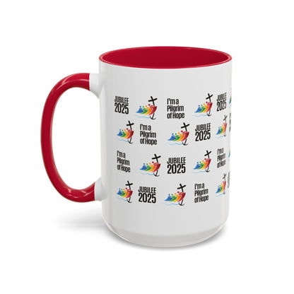 Inspirational Colored Mug - Jubilee 2025 - I'm a Pilgrim of Hope