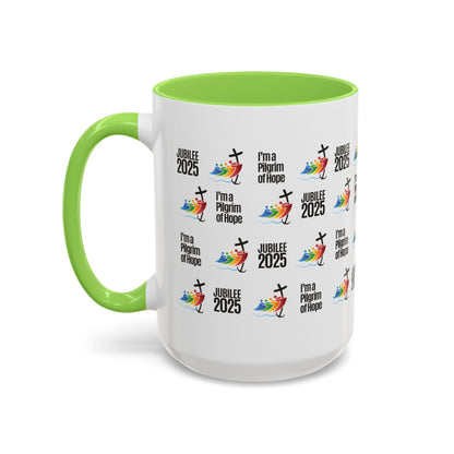 Inspirational Colored Mug - Jubilee 2025 - I'm a Pilgrim of Hope