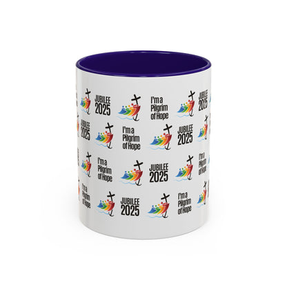 Inspirational Colored Mug - Jubilee 2025 - I'm a Pilgrim of Hope