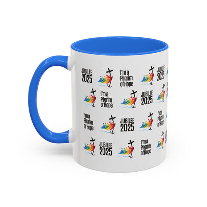 Inspirational Colored Mug - Jubilee 2025 - I'm a Pilgrim of Hope