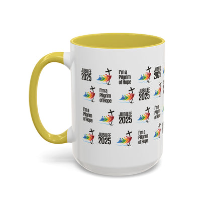 Inspirational Colored Mug - Jubilee 2025 - I'm a Pilgrim of Hope