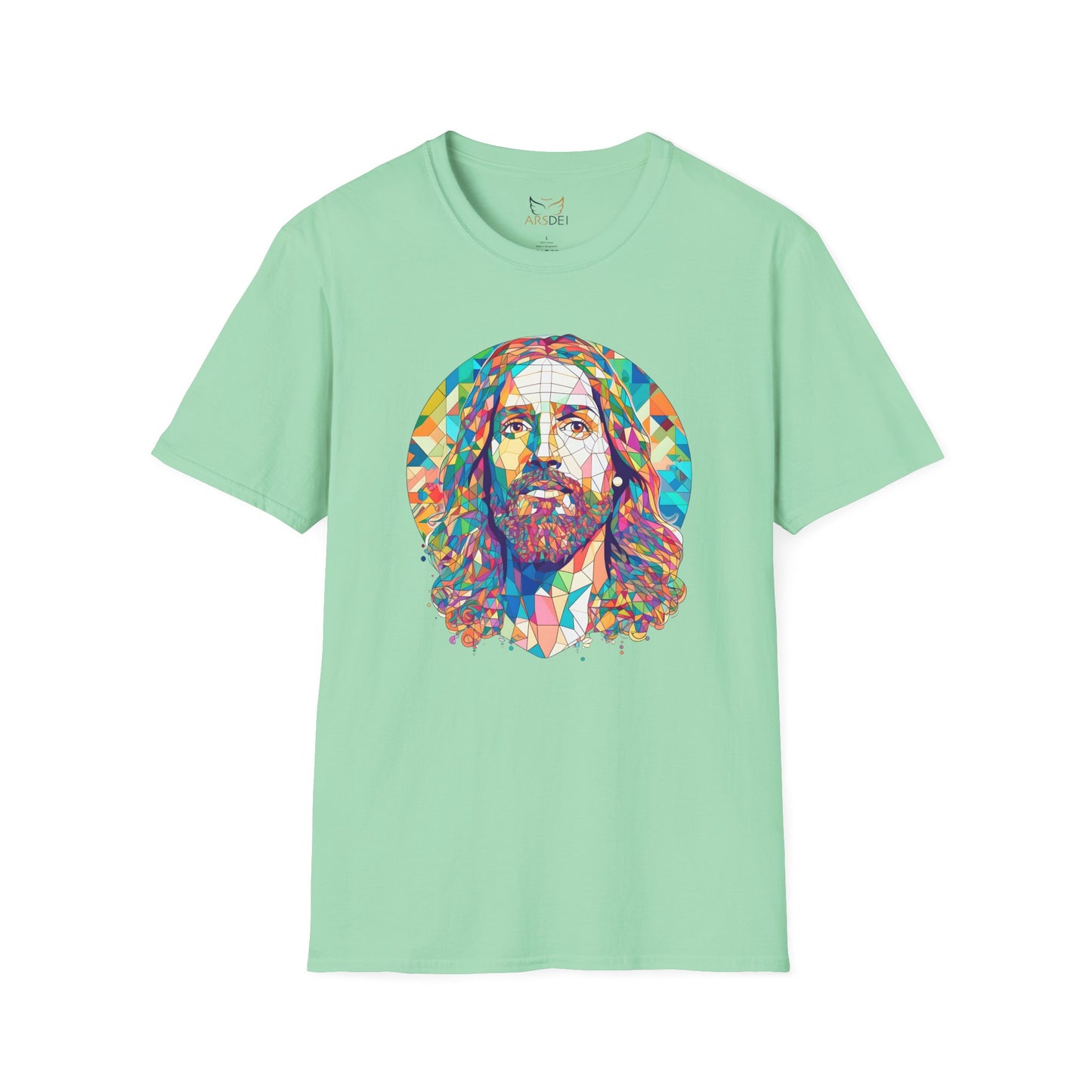 Colorful Jesus Graphic Unisex Softstyle T-Shirt - Spiritual Fashion for Everyday Wear