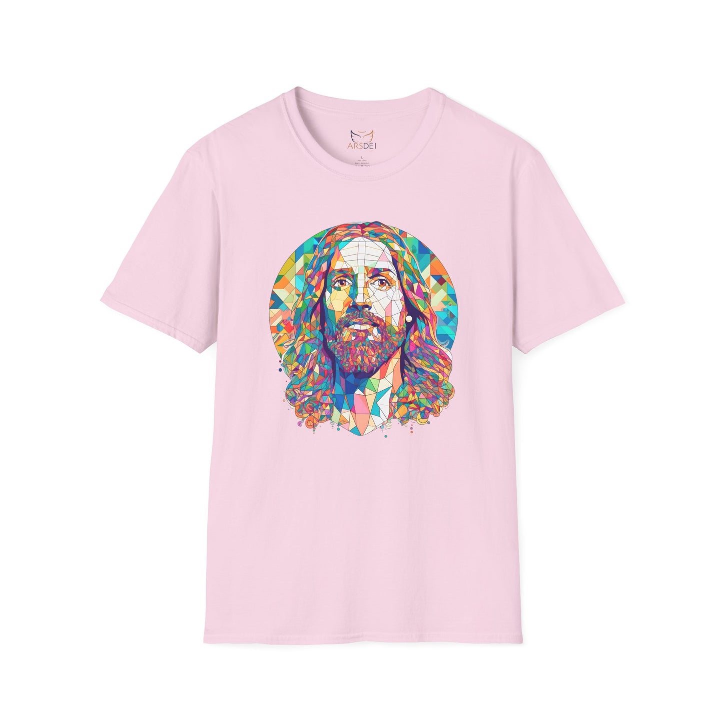 Colorful Jesus Graphic Unisex Softstyle T-Shirt - Spiritual Fashion for Everyday Wear
