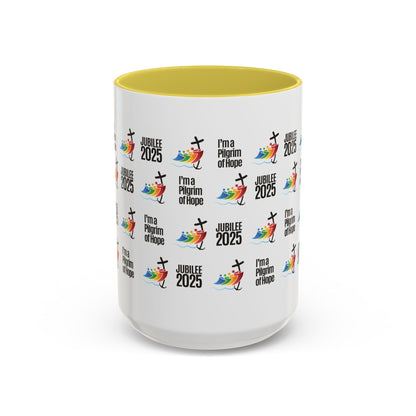 Inspirational Colored Mug - Jubilee 2025 - I'm a Pilgrim of Hope