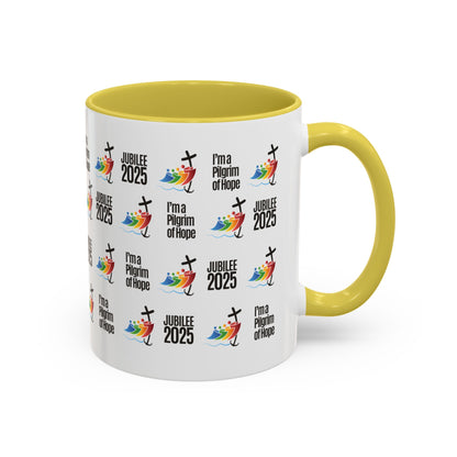 Inspirational Colored Mug - Jubilee 2025 - I'm a Pilgrim of Hope