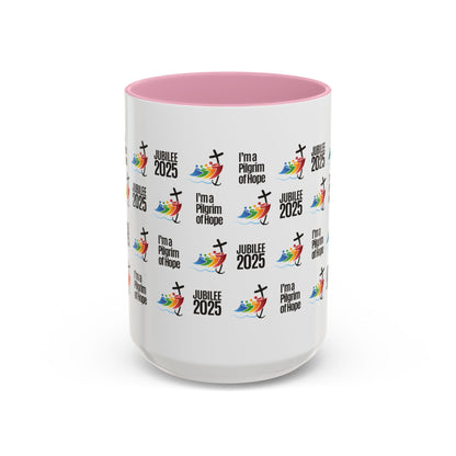 Inspirational Colored Mug - Jubilee 2025 - I'm a Pilgrim of Hope