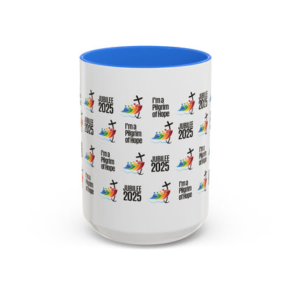 Inspirational Colored Mug - Jubilee 2025 - I'm a Pilgrim of Hope