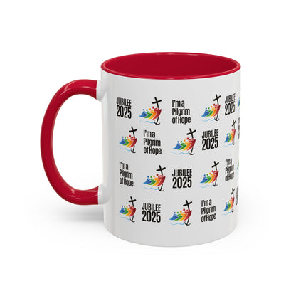 Inspirational Colored Mug - Jubilee 2025 - I'm a Pilgrim of Hope