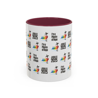Inspirational Colored Mug - Jubilee 2025 - I'm a Pilgrim of Hope