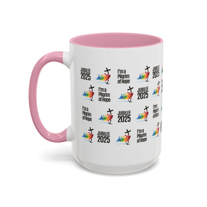 Inspirational Colored Mug - Jubilee 2025 - I'm a Pilgrim of Hope