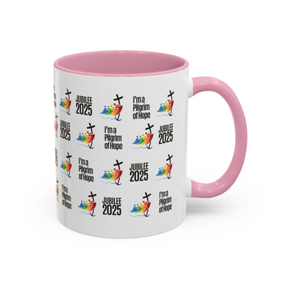 Inspirational Colored Mug - Jubilee 2025 - I'm a Pilgrim of Hope