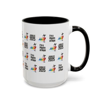 Inspirational Colored Mug - Jubilee 2025 - I'm a Pilgrim of Hope