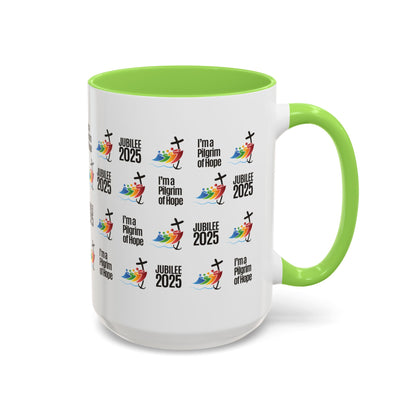 Inspirational Colored Mug - Jubilee 2025 - I'm a Pilgrim of Hope