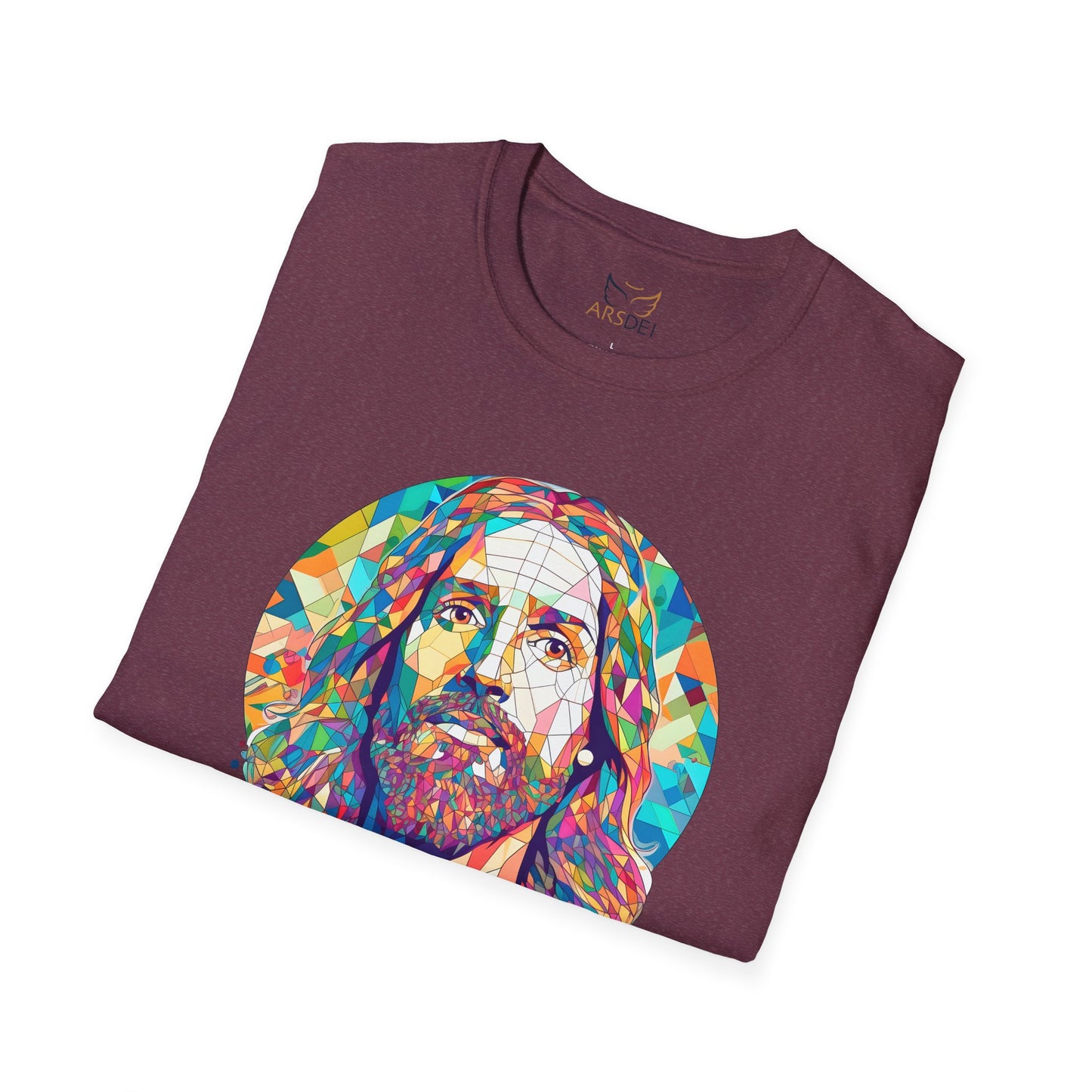 Colorful Jesus Graphic Unisex Softstyle T-Shirt - Spiritual Fashion for Everyday Wear