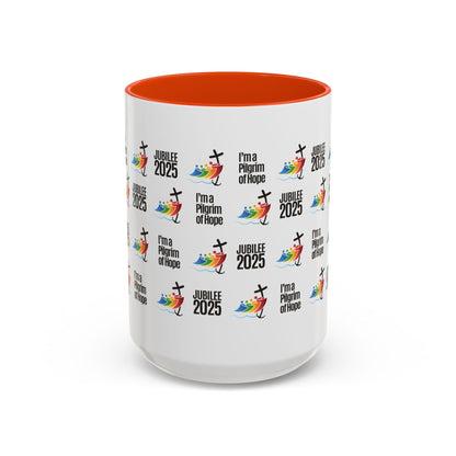 Inspirational Colored Mug - Jubilee 2025 - I'm a Pilgrim of Hope