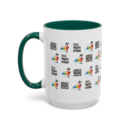 Inspirational Colored Mug - Jubilee 2025 - I'm a Pilgrim of Hope