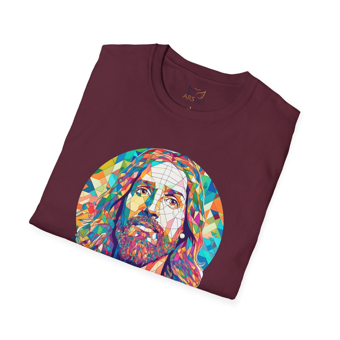 Colorful Jesus Graphic Unisex Softstyle T-Shirt - Spiritual Fashion for Everyday Wear