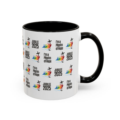 Inspirational Colored Mug - Jubilee 2025 - I'm a Pilgrim of Hope