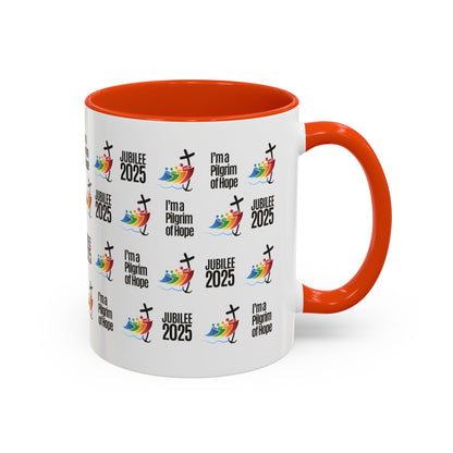 Inspirational Colored Mug - Jubilee 2025 - I'm a Pilgrim of Hope
