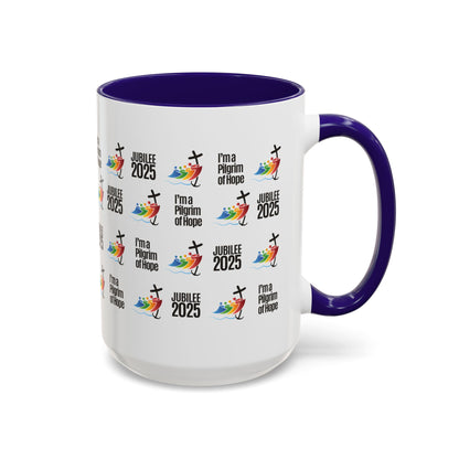 Inspirational Colored Mug - Jubilee 2025 - I'm a Pilgrim of Hope