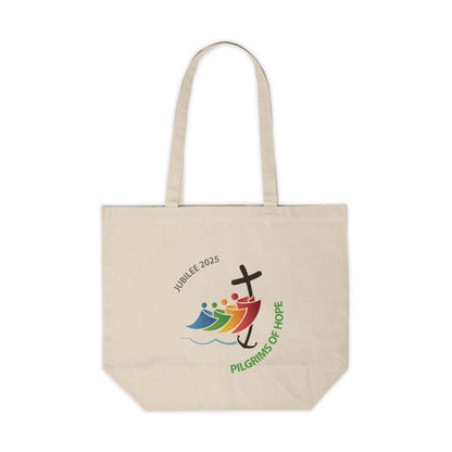 Jubilee 2025 Canvas Shopping Tote - Pilgrims of Hope Design